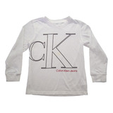 Playera Calvin Klein Manga Larga Para Niño