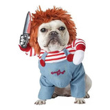 Disfraz De Chucky Mortal Doll Para Perro, Ropa De Fiesta