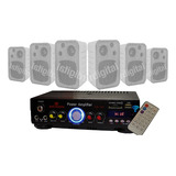 Combo Musica Funcional Consola Bt C.r. + 6 Bafles Comercio