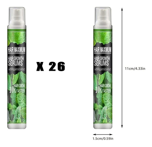 Spray Herbal Spray De 26 Peças Para Crescimento Dos Cabelos