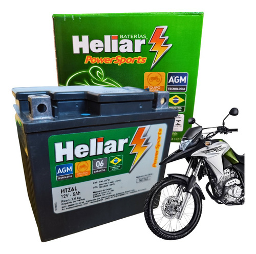 Bateria Heliar Htz6l 5ah Cg 160/xre/cb300/cg150