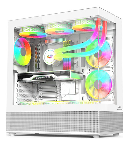 Gabinete Gamer Mt-g850wh Branco C3tech Gaming Lateral Vidro