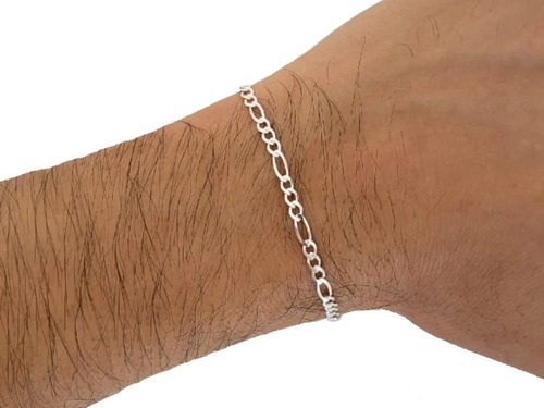 Pulseira De Prata Italiana Masculina 3mm Fina Prata925 Show