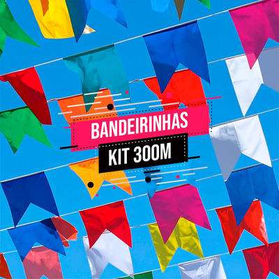 Kit 300 Metros De Bandeirinhas Festa Junina Promoção Atacado