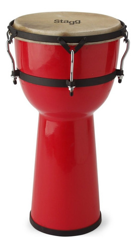 Djembe 10 Stagg Dpy10rd Fibre Glass Rojo Fibra Vidrio