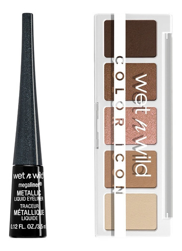 Kit Delineador Liquido + Paleta De Sombras Wet N Wild