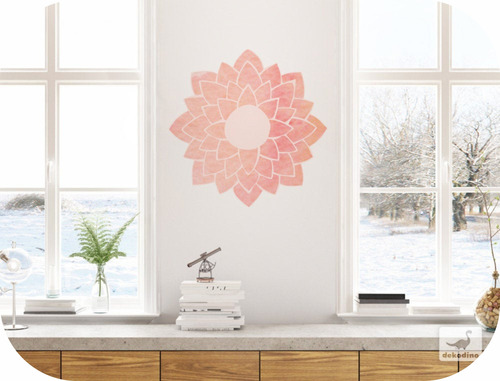 Vinilo Decorativo Pared Mándalas Yoga Flor De Loto Buda 70cm