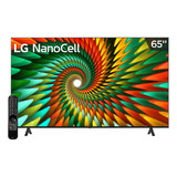 Pantalla LG Nanocell 4k Smart Tv Con Thinq Ai 65nano77sra Negro
