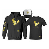 Kit Sudadera + Playera + Gorra Houston Texans Nfl Gold