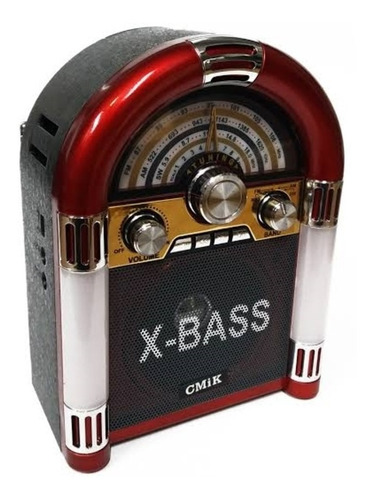 Caixa Som Mine Jukebox Vintage Radio Bluetooth Recarregável