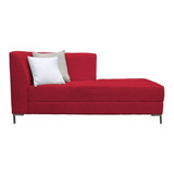 Divã Saara Decorativo Suede Vermelho 1,80m Consultório