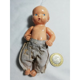 Antiguo Muñeco Bebé En Plástico Duro 