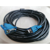 Cable Vga De 15 Mts Conector Macho A Macho. 