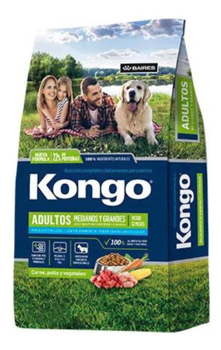Kongo Natural Perro Adultos Med / Gde - Happy Tails 