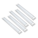 Kit 5 Luminária Tubular Led Slim 1,2mt Branco Frio 120cm 36w