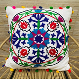 Funda De Almohadon India Bordados 50x50 Cm  Mandala Pushkar