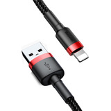 Cable Para iPhone - iPad Reforzado Carga Rápida Uso Rudo 1m