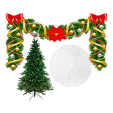 Faldón Pie De Árbol Navidad 90cm - Blanco Invierno