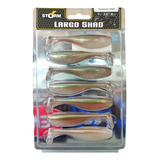 Señuelo Gomas Storm Largo Shad Kit 7 Pack De 8cm Para Pesca Color Tsd