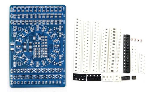 Set De Practica De Soldadura Smd Kit Con Led Ne555 4017