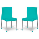 4 Cadeiras Em Polipropileno Colorida Para Área Gourmet