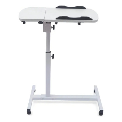 Mesa Auxiliar Plegable Chic-fantasy Con Ruedas Y Ajustable Color Blanco