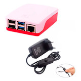 5 Case Oficial + 5 Fonte Usb C 5v 3a Para Raspberry Pi4 C Nf