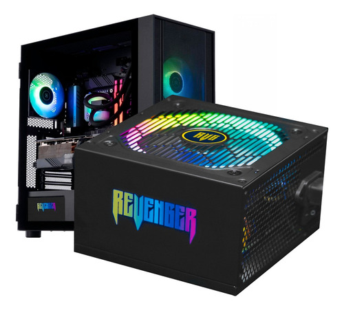 Fonte Atx 750w 80 Plus Bronze Pfc Ativo Bivolt Revenger Rgb 