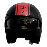 Casco Abierto Hawk 721 Challenger Negro Y Rojo Talle M Om