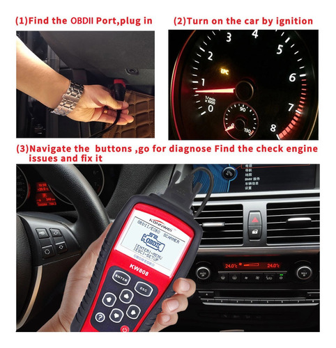 Escáner Obdii/eobd Cars Lector De Código Y Auto Konnwei