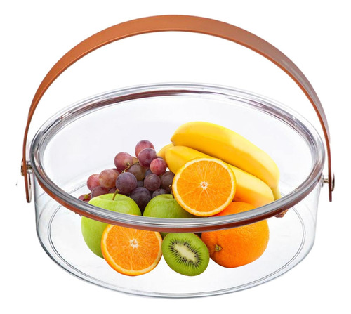 Fruit Tray With Lid | Snack Plate With Handle, 5