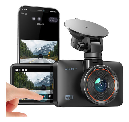 Izeeker 4k Dashcam, Wifi 6 Gps, Súper Visión Nocturn, 256gb 