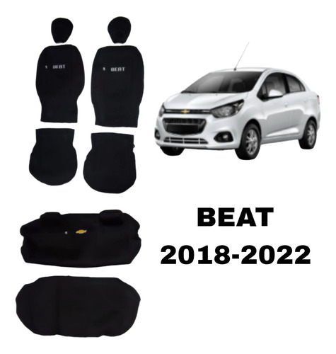 Fundas Vestiduras Cubreasientos Beat 2018-2020 3 Bordados 