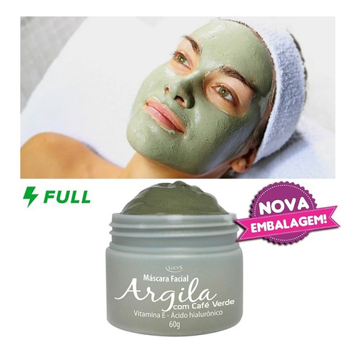 Argila Verde Máscara Facial Firma Pele & Anti Rugas / Acnes