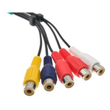 Cable 5 Rca Es Componente Hembra A 3.5mm Más 2.5mm Macho 