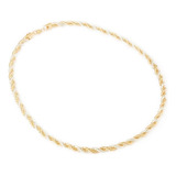 Cadena Collar Torsal Bitono 8mm Unisex 60cm Chapa De Oro 18k Color Dorado