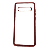 Funda Tpu Compatible Con Samsung S10 Plus Borde Rojo 