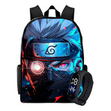 Mochila Reforçada Ninja Naruto Desenho Volta As Aulas 