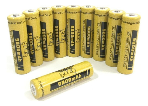 Bateria Jyx 18650 3,7v 9800mah - Pack 7 Unidades