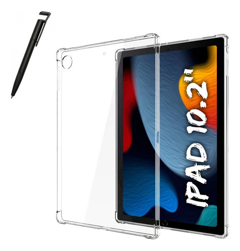 Case Silicone Transparente Para iPad Geração 7/8/9 Tela 10.2