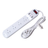 Zapatilla Alargue Prolongador 4 Tomas + 2 Usb 1.5mts Cable