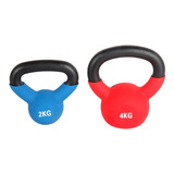 Kit Gym Entrenamiento Pesa Rusa Neoprene 2u: 1x2kg + 1x4kg