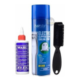 Pack Limpieza Maquina Spray Enfriador + Aceite +cepillo Fade