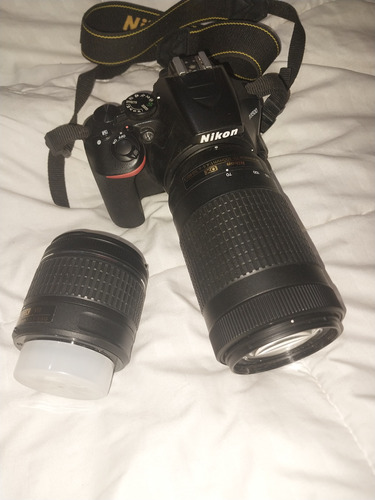 Nikon D3500 + Lente 18-55mm Vr+lente Af-p Dx Nikkor70 Usada