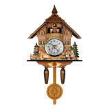 Reloj De Pared Cuckoo Clock Antiguo De Madera Con Forma De C