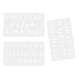 3 X 3 Pacotes Carta Stencils, Stencils Alfabeto 11.8x6.9