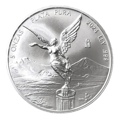 Moneda 5 Cinco Onzas Plata Libertad 2024 Satin En Su Capsula | MercadoLibre