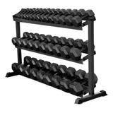 Set 10 Pares Mancuernas Hex 5 A 50lbs Gym Crossfit Con Rack