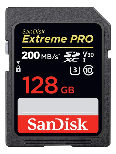 Cartão Memória Sdxc Sandisk 128gb Extreme Pro V30 200mbs