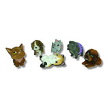 Figuras Perros Y Gatos Set X 6 Unidades Mascotas De Bolsillo